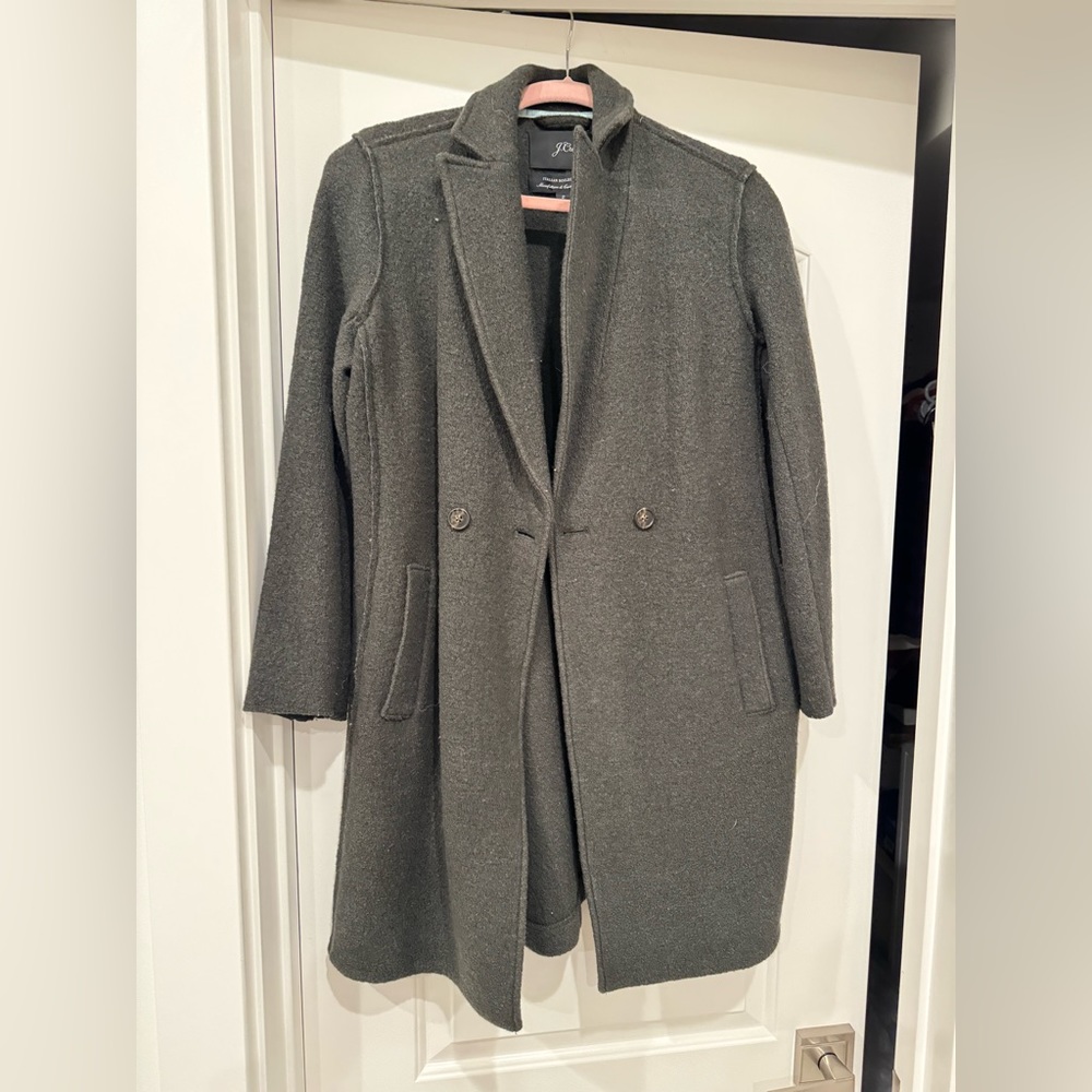 JCrew Daphne topcoat in Olive green